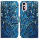 For Motorola Moto G42 Coloured Drawing Leather Phone Case(Apricot)