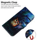 For Motorola Moto G42 Coloured Drawing Leather Phone Case(Oil Painting Owl)