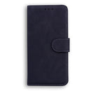 For Motorola Moto G42 Skin Feel Pure Color Flip Leather Phone Case(Black)