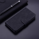 For Motorola Moto G42 Skin Feel Pure Color Flip Leather Phone Case(Black)