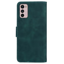 For Motorola Moto G42 Skin Feel Pure Color Flip Leather Phone Case(Green)
