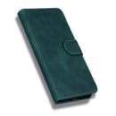 For Motorola Moto G42 Skin Feel Pure Color Flip Leather Phone Case(Green)