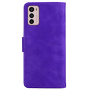 For Motorola Moto G42 Skin Feel Pure Color Flip Leather Phone Case(Purple)