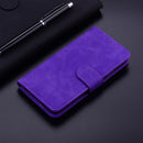 For Motorola Moto G42 Skin Feel Pure Color Flip Leather Phone Case(Purple)
