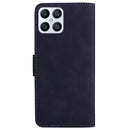 For Honor X8 Skin Feel Pure Color Flip Leather Phone Case(Black)
