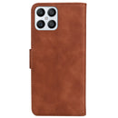 For Honor X8 Skin Feel Pure Color Flip Leather Phone Case(Brown)