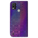 For Nokia C21 Plus Colorful Magnetic Buckle Leather Phone Case(Purple)