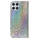 For Honor X8 Colorful Magnetic Buckle Leather Phone Case(Silver)
