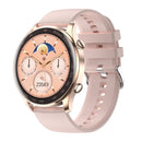 AK32 1.36 inch IPS Touch Screen Smart Watch, Support Bluetooth Calling/Blood Oxygen Monitoring,Style: Silicone Watch Band(Pink)