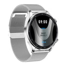 AK32 1.36 inch IPS Touch Screen Smart Watch, Support Bluetooth Calling/Blood Oxygen Monitoring,Style: Steel Watch Band(Silver)