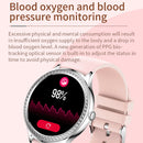 AK35 1.32 inch IPS Color Screen Smart Watch, Support Sleep Monitoring/Blood Oxygen Monitoring(Gold Pink Silicone Watch Band)