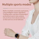 AK35 1.32 inch IPS Color Screen Smart Watch, Support Sleep Monitoring/Blood Oxygen Monitoring(Gold Purple Silicone Watch Band)