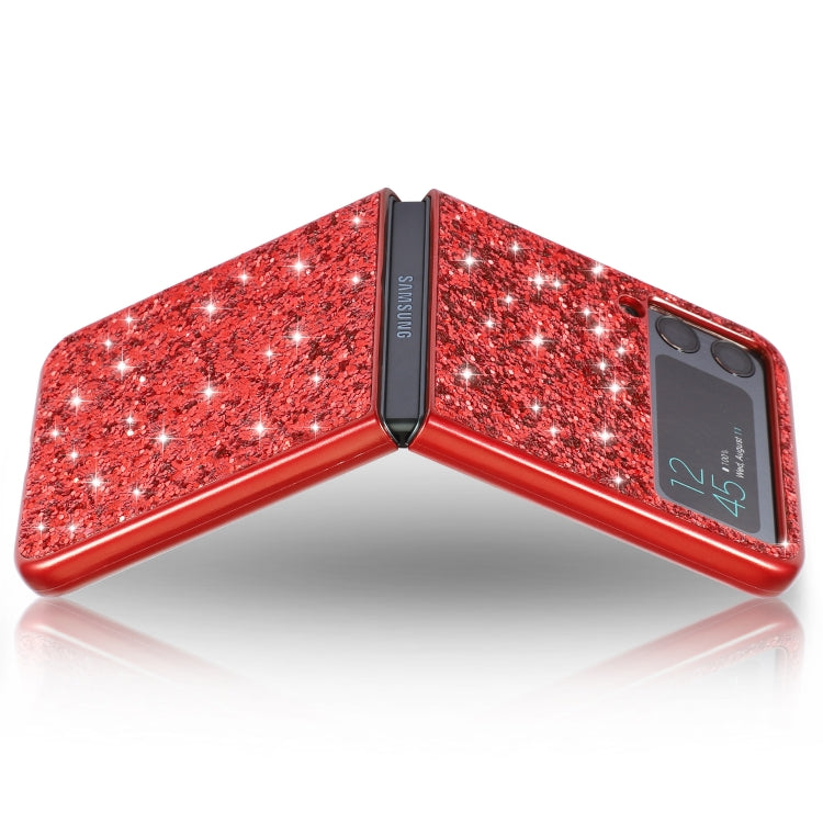 For Samsung Galaxy Z Flip4 Glitter Powder Shockproof TPU Phone Case(Silver)