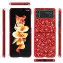 For Samsung Galaxy Z Flip4 Glitter Powder Shockproof TPU Phone Case(Red)