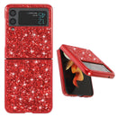For Samsung Galaxy Z Flip4 Glitter Powder Shockproof TPU Phone Case(Red)