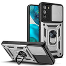 For Motorola Moto G52 Sliding Camera Cover Design TPU+PC Phone Case(Silver)