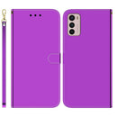 For Motorola Moto G42 Imitated Mirror Surface Horizontal Flip Leather Phone Case(Purple)