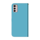 For Motorola Moto G42 Imitated Mirror Surface Horizontal Flip Leather Phone Case(Blue)