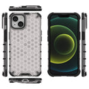 Lanyard Honeycomb Phone Case For iPhone 14(White)