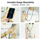 Lanyard Honeycomb Phone Case For iPhone 14(White)
