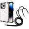 Lanyard Honeycomb Phone Case For iPhone 14 Pro(White)