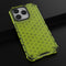 Lanyard Honeycomb Phone Case For iPhone 14 Pro(Green)