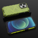 Lanyard Honeycomb Phone Case For iPhone 14 Pro(Green)