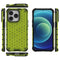 Lanyard Honeycomb Phone Case For iPhone 14 Pro(Green)