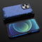 Lanyard Honeycomb Phone Case For iPhone 14 Pro(Blue)