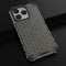 Lanyard Honeycomb Phone Case For iPhone 14 Pro(Black)
