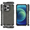 Lanyard Honeycomb Phone Case For iPhone 14 Pro(Black)