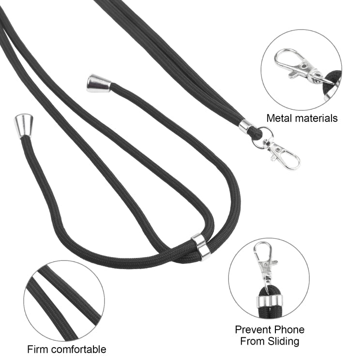 Lanyard Honeycomb Phone Case For iPhone 14 Pro(Black)