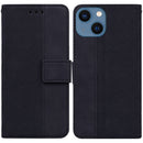 Geometric Embossed Leather Phone Case For iPhone 14 Max(Black)