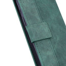 Geometric Embossed Leather Phone Case For iPhone 14 Max(Green)
