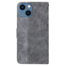 Geometric Embossed Leather Phone Case For iPhone 14 Max(Grey)