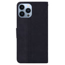 Geometric Embossed Leather Phone Case For iPhone 14 Pro Max(Black)