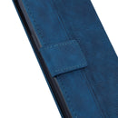 Geometric Embossed Leather Phone Case For iPhone 14 Pro Max(Blue)