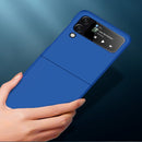 For Samsung Galaxy Z Flip4 Big Hole Fuel Injection PC Skin Feel Phone Case(Pink)