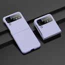 For Samsung Galaxy Z Flip4 Big Hole Fuel Injection PC Skin Feel Phone Case(Purple)