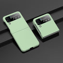 For Samsung Galaxy Z Flip4 Big Hole Fuel Injection PC Skin Feel Phone Case(Mint Green)