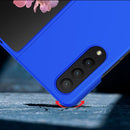 For Samsung Galaxy Z Fold4 Big Hole Fuel Injection PC Skin Feel Phone Case(Flaming Orange)