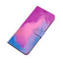 For Motorola Moto G42 Watercolor Pattern Horizontal Flip Leather Phone Case(Purple Red)