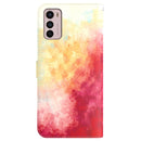 For Motorola Moto G42 Watercolor Pattern Horizontal Flip Leather Phone Case(Spring Cherry)