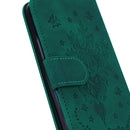 For Motorola Moto G42 Butterfly Rose Embossed Leather Phone Case(Green)