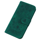 For Motorola Moto G42 Butterfly Rose Embossed Leather Phone Case(Green)