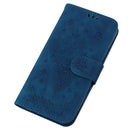 For Motorola Moto G42 Butterfly Rose Embossed Leather Phone Case(Blue)