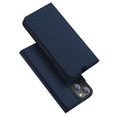 DUX DUCIS Skin Pro Series Shockproof Horizontal Flip Leather Phone Case For iPhone 14(Dark Blue)
