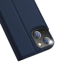 DUX DUCIS Skin Pro Series Shockproof Horizontal Flip Leather Phone Case For iPhone 14(Dark Blue)