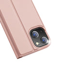 DUX DUCIS Skin Pro Series Shockproof Horizontal Flip Leather Phone Case For iPhone 14(Rose Gold)