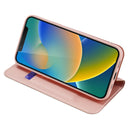 DUX DUCIS Skin Pro Series Shockproof Horizontal Flip Leather Phone Case For iPhone 14(Rose Gold)